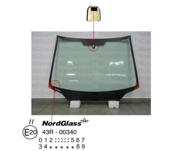 Челно стъкло NordGlass за HONDA CIVIC VIII (FD, FA) седан от 2005 до 2011
