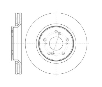 Спирачен диск вентилиран Ø293mm за HONDA CR-V IV (RM) от 2012