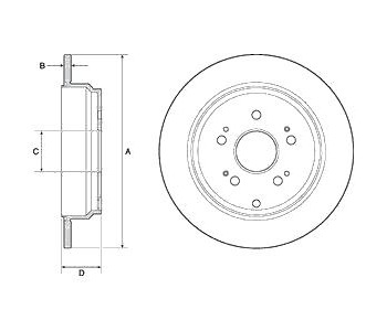 Спирачен диск плътен Ø302mm DELPHI за HONDA CR-V IV (RM) от 2012