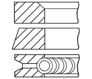 Комплект сегменти (+0.00mm) GOETZE за HONDA ACCORD I (SJ, SY) хечбек от 1979 до 1983