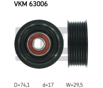 Паразитна/ водеща ролка, пистов ремък SKF VKM 63006 за HONDA ACCORD VII (CM, CN) комби от 2003 до 2008
