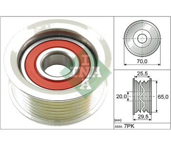 Паразитна/ водеща ролка, пистов ремък INA 532 0803 10 за HONDA CIVIC IX (FK) хечбек от 2012 до 2015