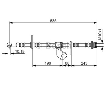 Спирачен маркуч BOSCH за HONDA CIVIC VI (MB, MC) комби от 1998 до 2001