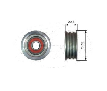 Паразитна/ водеща ролка, пистов ремък GATES T36447 за HONDA CIVIC VIII (FN, FK) хечбек от 2005 до 2011