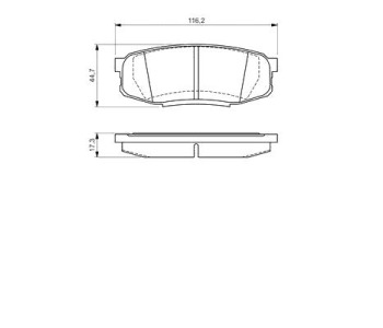 Комплект спирачни накладки BOSCH за TOYOTA TUNDRA (K5, K6) пикап от 2006