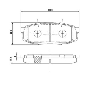 Комплект спирачни накладки NIPPARTS за TOYOTA TUNDRA (K5, K6) пикап от 2006