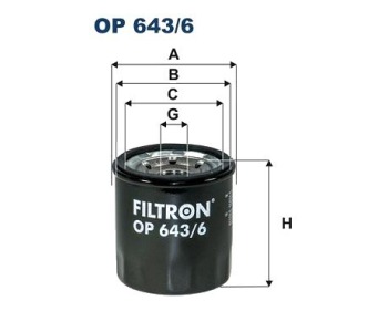 Маслен филтър FILTRON OP 643/6 за DACIA DUSTER (HS_) от 2010 до 2018