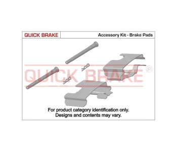 Комплект принадлежности дискови накладки QUICK BRAKE за MAZDA 121 I (DA) от 1987 до 1990