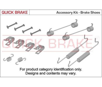 Комплект принадлежности, спирани челюсти QUICK BRAKE за MAZDA 121 I (DA) от 1987 до 1990