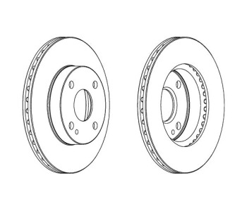 Спирачен диск вентилиран Ø235mm FERODO за MAZDA 323 C IV (BG) от 1989 до 2000
