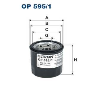 Маслен филтър FILTRON OP 595/1 за MAZDA 6 (GJ, GL) седан от 2012