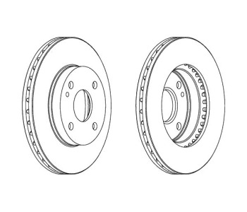Спирачен диск вентилиран Ø235mm FERODO за MAZDA 323 C IV (BG) от 1989 до 2000