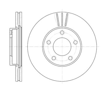 Спирачен диск вентилиран Ø278mm за MAZDA 3 (BL) хечбек от 2008 до 2014
