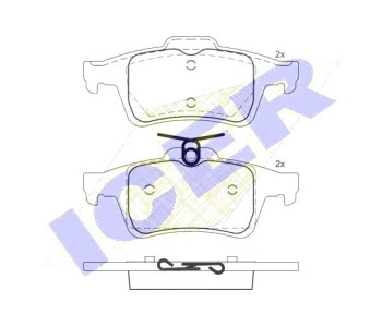 Комплект спирачни накладки Ultra Premium ICER за MAZDA 3 (BL) седан от 2008 до 2014