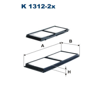 Филтър купе (поленов филтър) FILTRON K 1312-2x за MAZDA 3 (BL) седан от 2008 до 2014