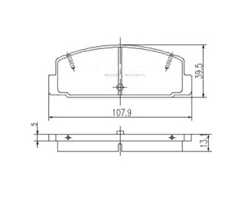 Комплект спирачни накладки NIPPARTS за MAZDA 626 IV (GE) седан от 1991 до 1998