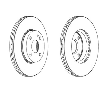 Спирачен диск вентилиран Ø257mm FERODO за MAZDA 323 F IV (BG) от 1987 до 1994