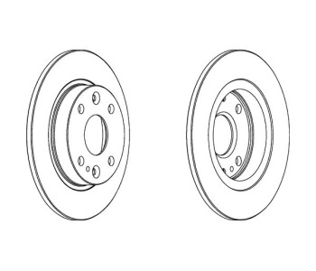 Спирачен диск плътен Ø230mm FERODO за MAZDA 323 F IV (BG) от 1987 до 1994