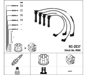 Комплект запалителни кабели NGK за MAZDA 323 F V (BA) от 1994 до 1998