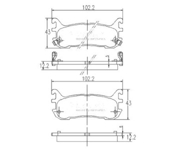 Комплект спирачни накладки NIPPARTS за MAZDA 323 S V (BA) от 1992 до 2003