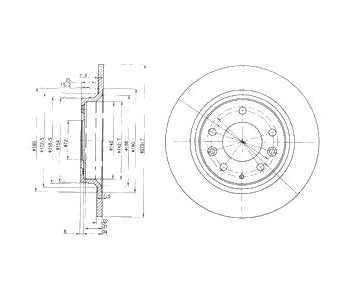 Спирачен диск плътен Ø280mm DELPHI за MAZDA 6 (GG) хечбек от 2002 до 2008