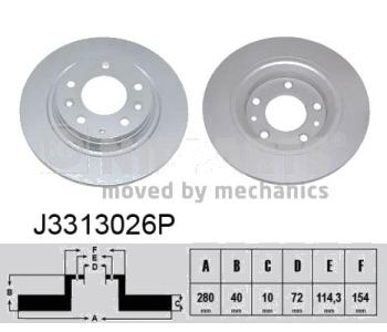 Спирачен диск плътен Ø280mm NIPPARTS за MAZDA 6 (GG) хечбек от 2002 до 2008
