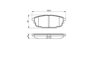 Комплект спирачни накладки BOSCH за MAZDA 323 F VI (BJ) от 1998 до 2005
