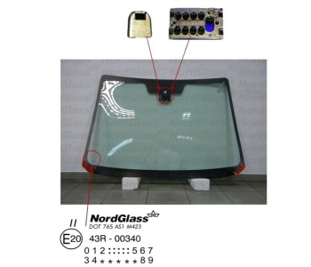 Челно стъкло NordGlass за MAZDA 5 (CW) от 2010