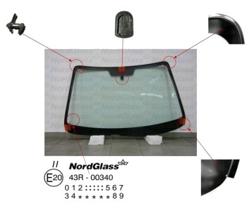 Челно стъкло NordGlass за MAZDA 6 (GG) седан от 2002 до 2008