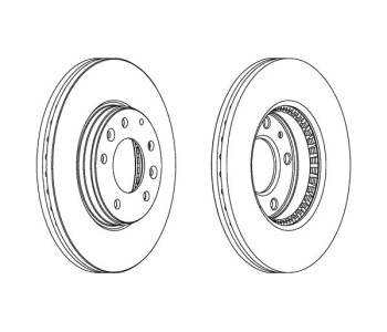 Спирачен диск вентилиран Ø283mm FERODO за MAZDA 6 (GG) хечбек от 2002 до 2008
