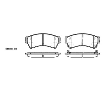 Комплект спирачни накладки ROADHOUSE за MAZDA 6 (GH) седан от 2007 до 2013