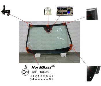 Челно стъкло NordGlass за MAZDA 6 (GH) седан от 2007 до 2013