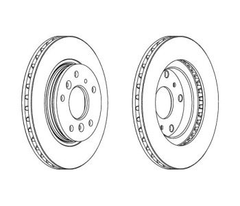 Спирачен диск вентилиран Ø264mm FERODO за MAZDA 626 III (GD) хечбек от 1987 до 1992