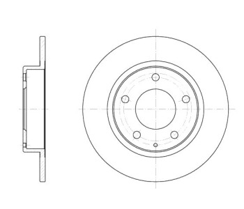Спирачен диск плътен Ø261mm за LAND ROVER RANGE ROVER SPORT (L320) от 2005 до 2013