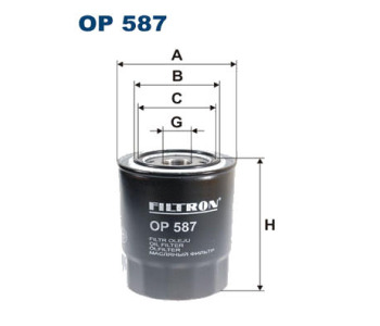 Маслен филтър FILTRON OP 587 за MITSUBISHI L300 (P1_T ) платформа от 1994 до 2000