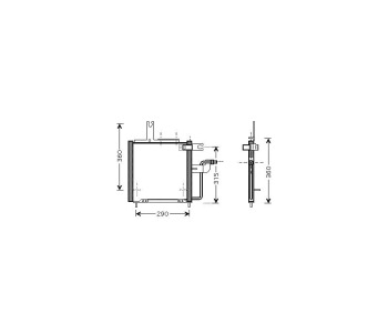 Кондензатор климатизации P.R.C за MAZDA DEMIO (DW) от 1996 до 2003