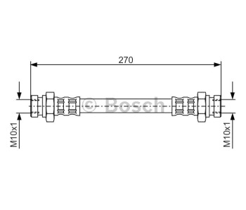 Спирачен маркуч BOSCH за MAZDA 121 II (DB) от 1990 до 1997