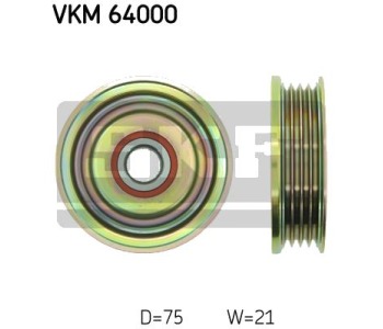 Паразитна/ водеща ролка, пистов ремък SKF VKM 64000 за KIA RIO I (DC) седан от 2000 до 2005