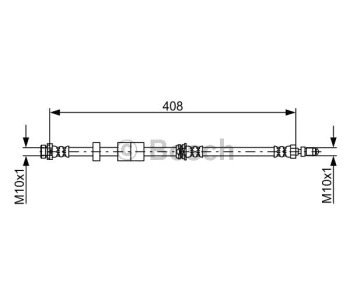 Спирачен маркуч BOSCH за MAZDA 3 (BK) седан от 2003 до 2009