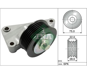 Паразитна/ водеща ролка, пистов ремък INA 532 0825 10 за MAZDA 6 (GH) седан от 2007 до 2013
