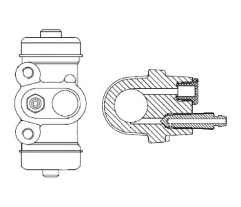 Спирачно цилиндърче на колелото Ø17,46mm BOSCH за MAZDA MX-6 (GE) от 1991 до 1997