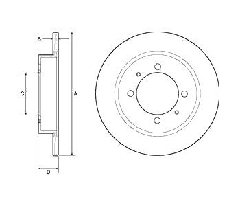 Спирачен диск плътен Ø260mm DELPHI