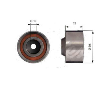 Паразитна/ водеща ролка, зъбен ремък GATES T42017 за HYUNDAI LANTRA I (J-1) от 1990 до 1995