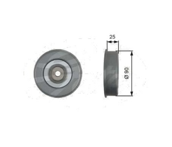 Обтящна ролка, пистов ремък GATES T39245 за MITSUBISHI PAJERO II (V3_W, V2_W, V4_W от 1990 до 1999