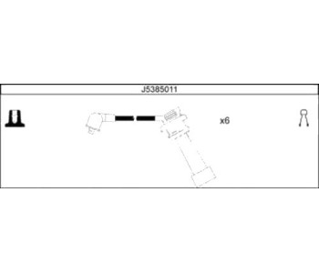 Комплект запалителни кабели NIPPARTS за MITSUBISHI GALANT VII (E5_A, E7_A, E8_A) хечбек от 1992 до 1996