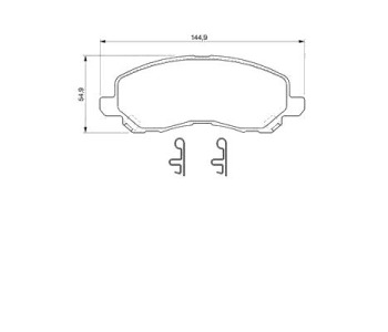 Комплект спирачни накладки BOSCH за MITSUBISHI LANCER VII (CS_W, CT_W) комби от 2003 до 2009