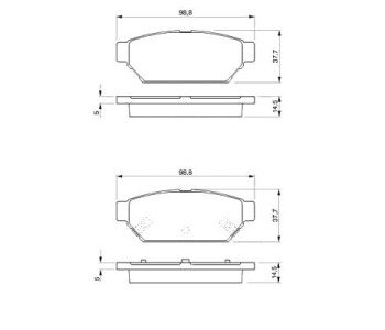 Комплект спирачни накладки BOSCH за MITSUBISHI CARISMA (DA_) хечбек от 1995 до 2006