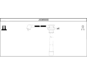 Комплект запалителни кабели NIPPARTS за MITSUBISHI GALANT VIII (EA_) от 1996 до 2004