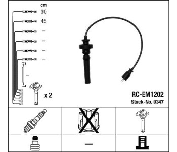 Комплект запалителни кабели NGK за MITSUBISHI LANCER VII (CS_A, CT_A) седан от 2000 до 2007
