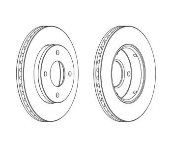 Спирачен диск вентилиран Ø256mm FERODO за MITSUBISHI COLT CZC (RG) кабриолет от 2006 до 2009